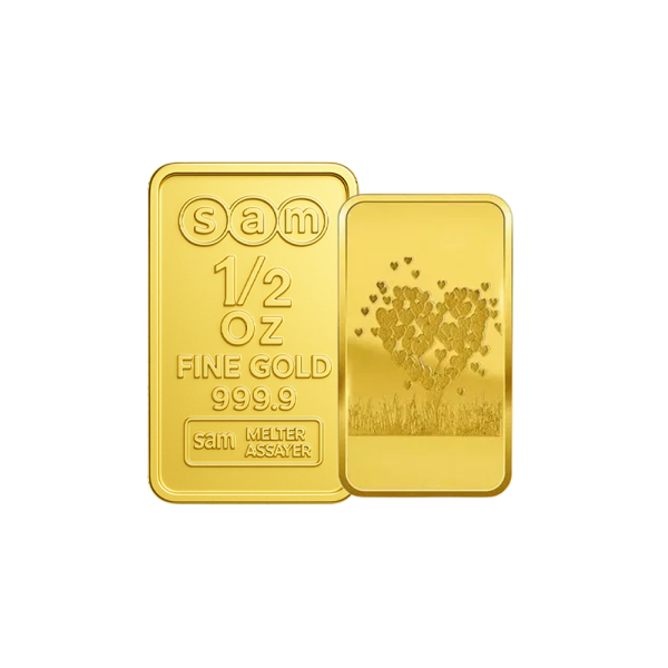 1 2 Oz Gold Minted Bar Love Tree