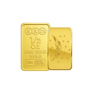 1 2 Oz Gold Minted Bar Moon Flower