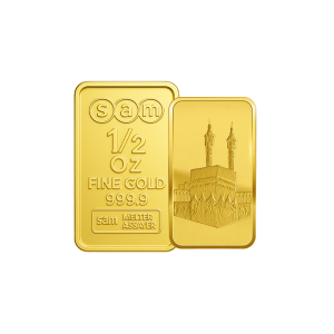 1/2 Oz Gold Minted Bar Makkah