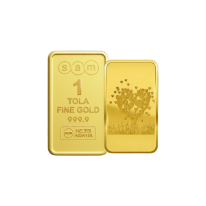 1 Tola Gold Minted Bar Love Tree
