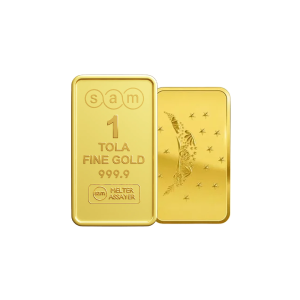 1 Tola Gold Minted Bar Moon Flower
