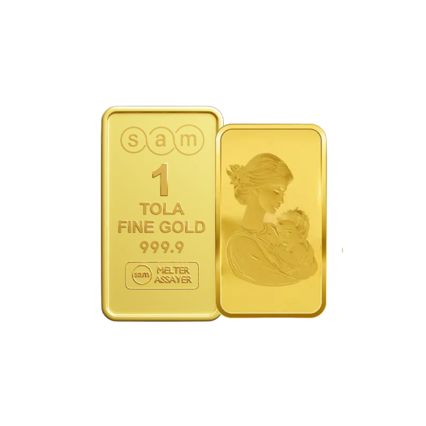 1 Tola Gold Minted Bar My Mother
