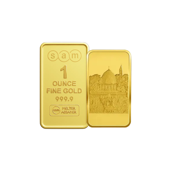 1 ounce Gold Minted Bar Al Aqsa Mosque