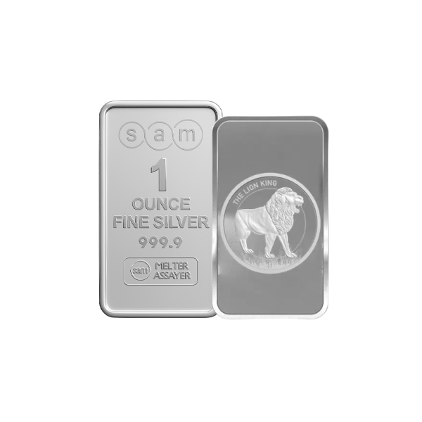 1 Ounce Silver Lion King Bar