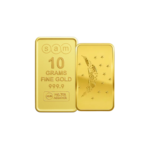 10 Gram Gold Minted Bar Moon Flower