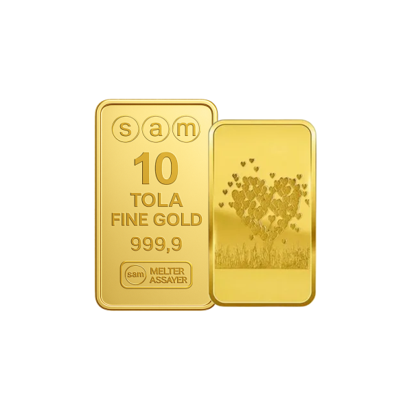 10 Tola Gold Love Tree Bar