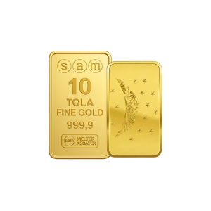 10 Tola Gold Moon Flower Bar