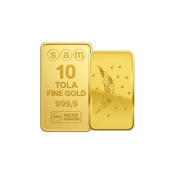 10 Tola Gold Moon Flower Bar