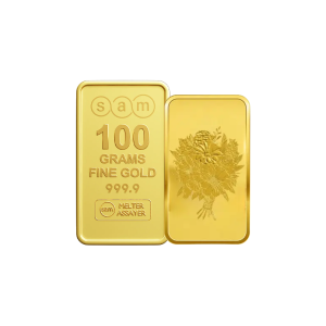 100 Gram Gold Wedding Bar