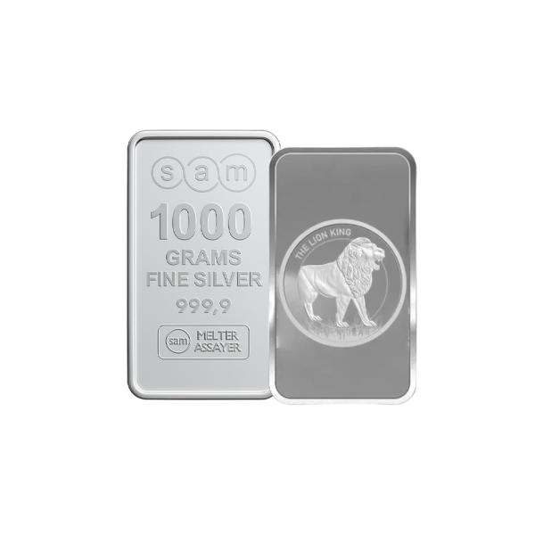 1000 Gram Silver Lion King Bar