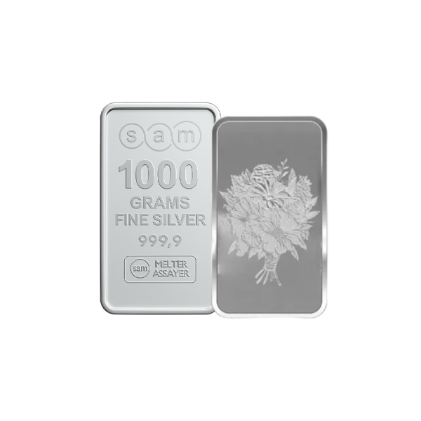 1000 Gram Silver Wedding Bar