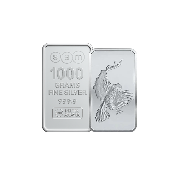 1000 Gram Eagle Silver Bar
