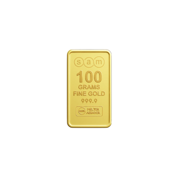 100 Gram Gold Minted Bar