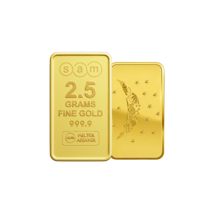 2.5 Gram Gold Minted Bar Moon Flower