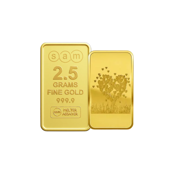 25 Gram Gold Minted Bar Love Tree