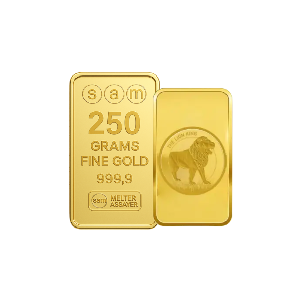 250 Gram Gold Lion King Bar
