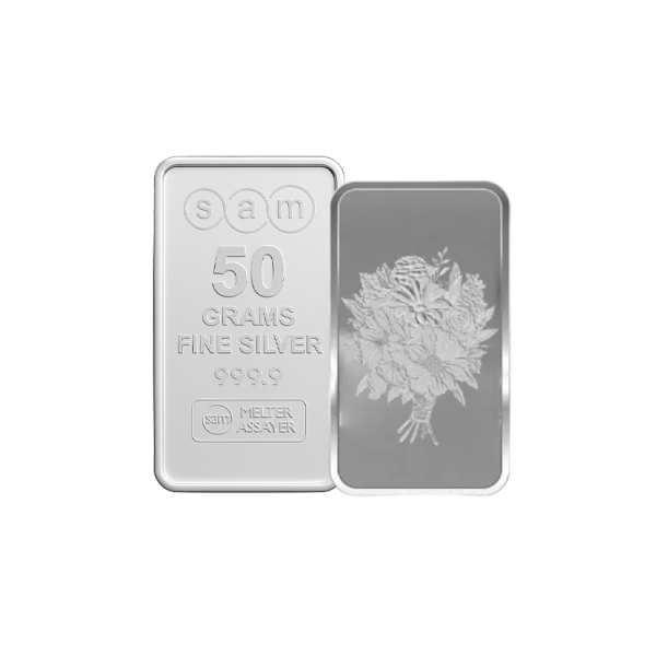 50 Gram Silver Wedding Bar