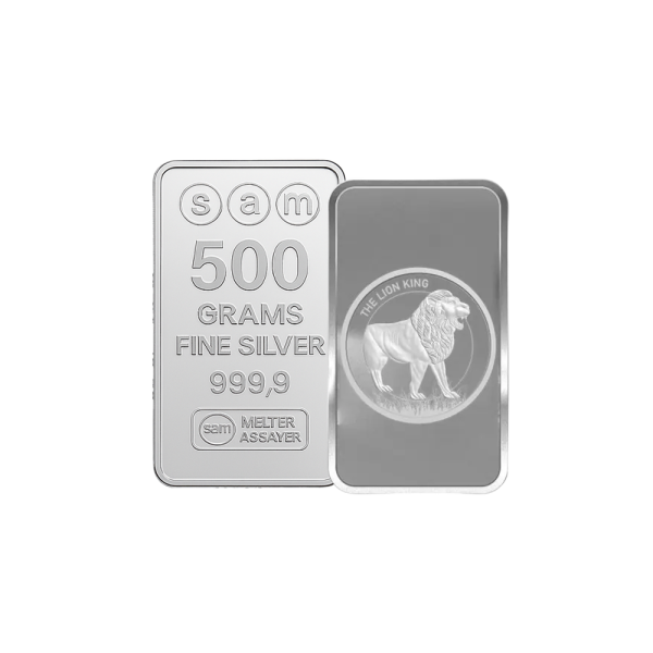 500 Gram Silver Lion King Bar