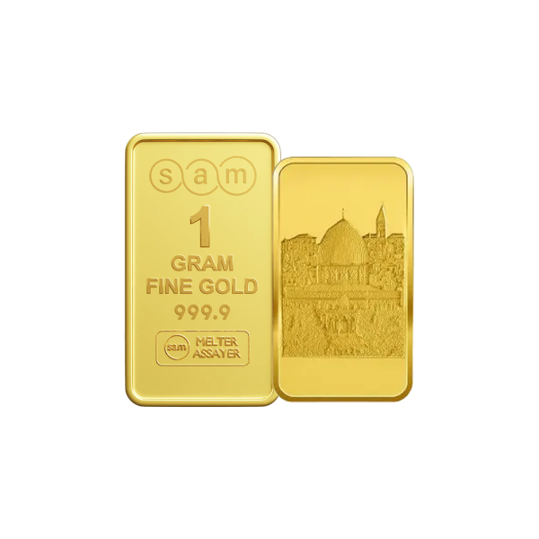 1 Gram Gold Minted Bar Al Aqsa Mosque