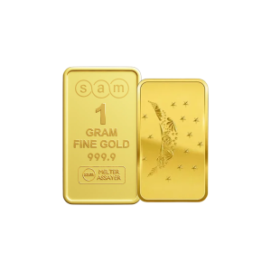 Gold Minted Bar Moon Flower