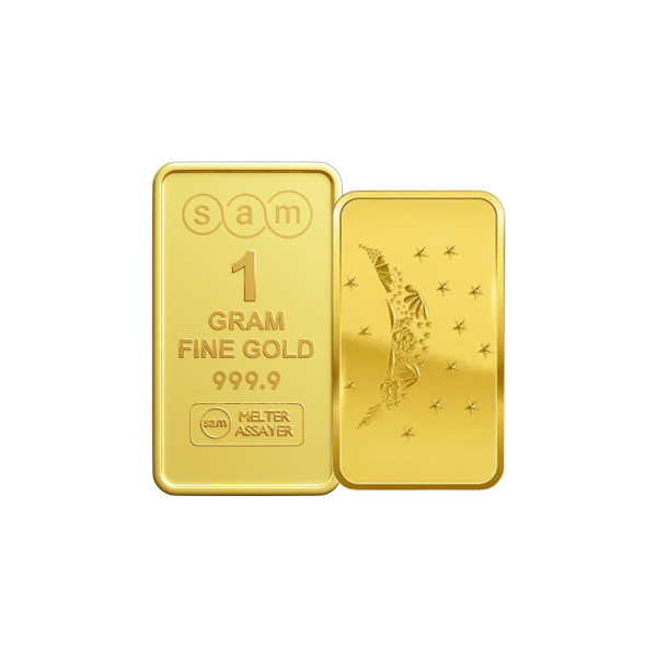 Gold Minted Bar Moon Flower