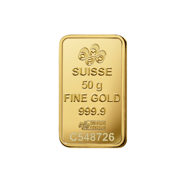 50 Gram PAMP Gold Lady Fortuna Bar