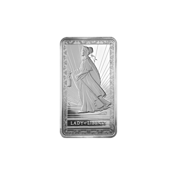 10 OZ PAMP lady of liberty Silver Bar