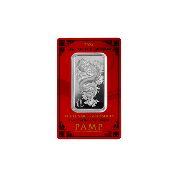 1 OZ PAMP Lunar Dragone Silver Bar