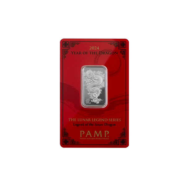 10 Gram PAMP Lunar Dragone Silver Bar
