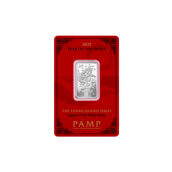 10 Gram PAMP Lunar Snake Silver Bar