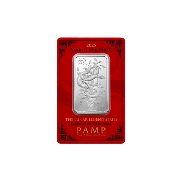 1 OZ PAMP Lunar Snake Silver Bar