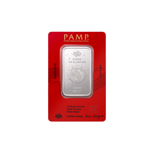 1 OZ PAMP Lunar Snake Silver Bar