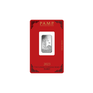 10 Gram PAMP Lunar Rabbit Silver Bar