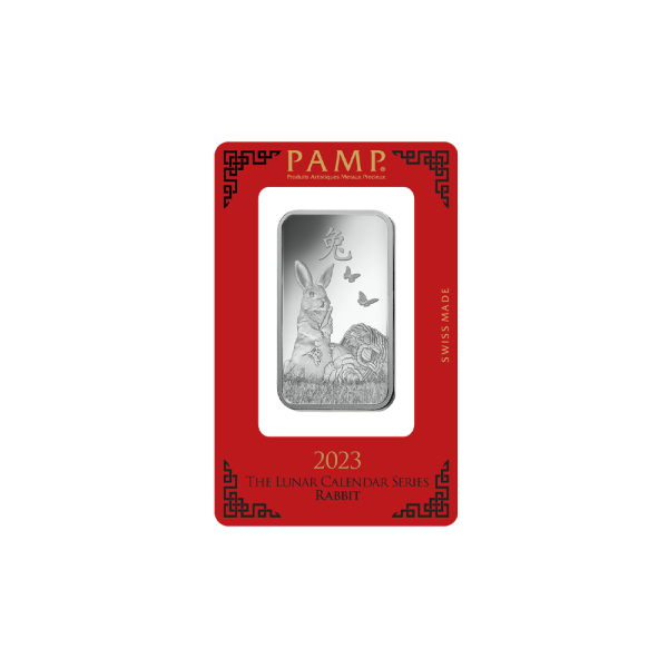 1 OZ PAMP Lunar Rabbit Silver Bar