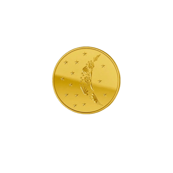 12 Oz gold Moon flower Round bars