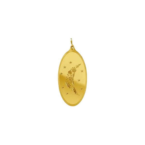 12 Ounce Gold Moon Flower Pendant