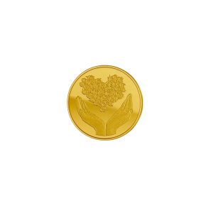 1 Ounce Gold Bouquet of Heart Coin