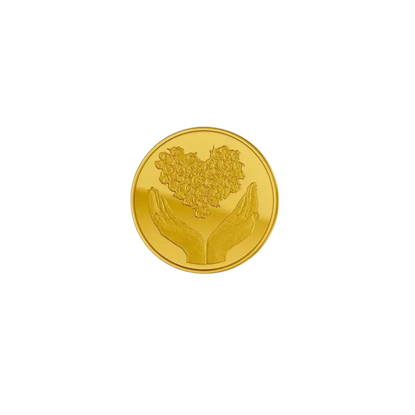 1 Ounce Gold Bouquet of Heart Coin