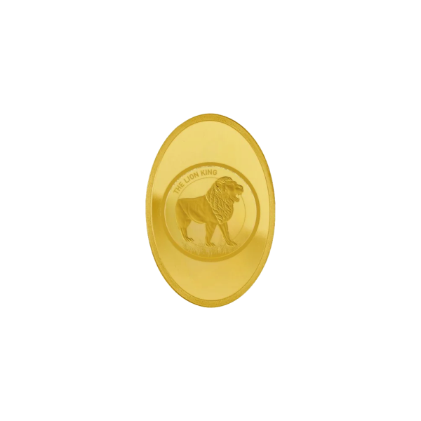 1 OZ Gold Lion King Oval