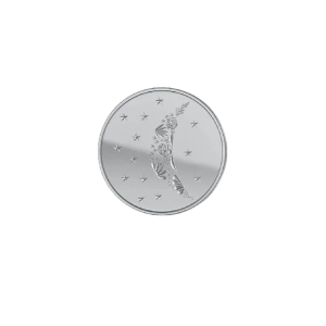 1 Oz Silver Moon Flower Round Bar