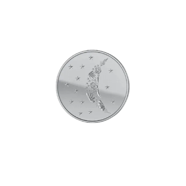 1 Oz Silver Moon Flower Round Bar