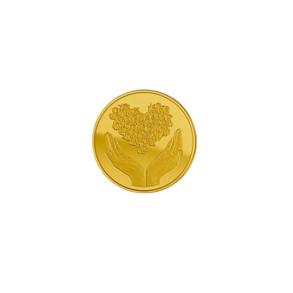 1 Gram Gold My Heart Coin