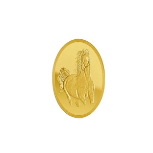 1.2 ounce Gold Horse Oval