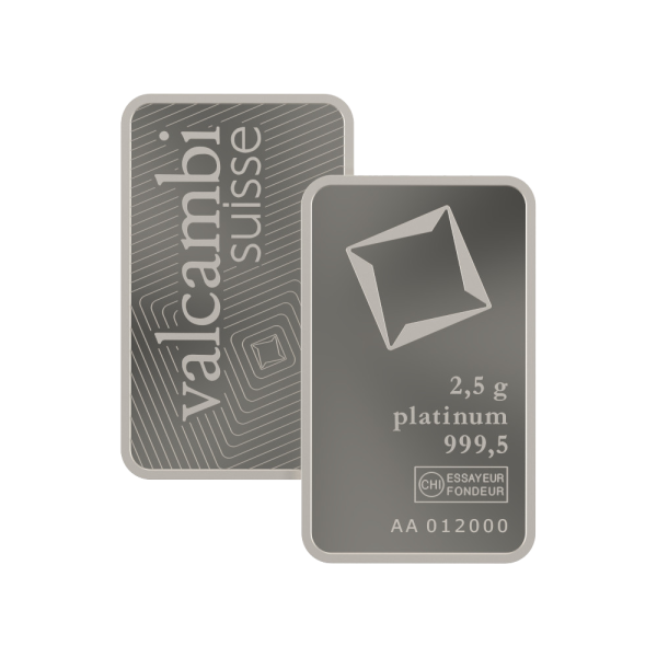25 Gram Valcambi Platinium Bar