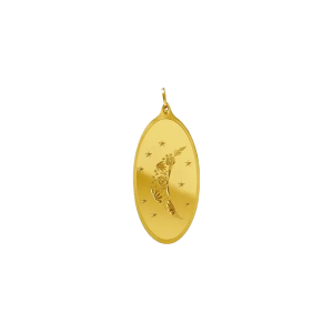 20 Gram Gold Moon Flower Pendant