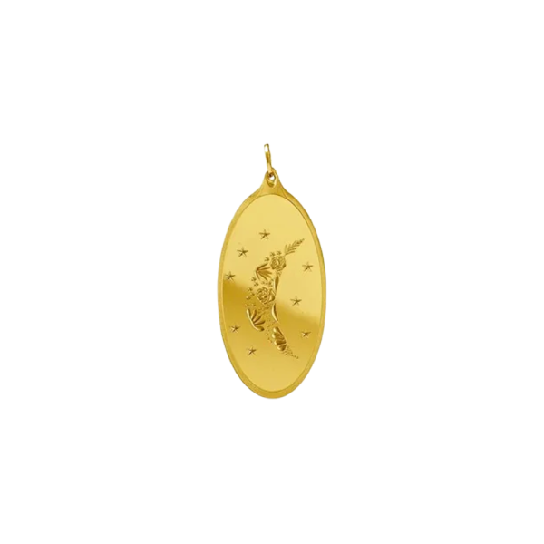 20 Gram Gold Moon Flower Pendant