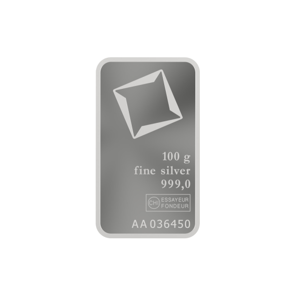 100 Gram Valcambi Silver Bar