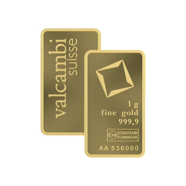 1 Gram Gold Valcambi Bar
