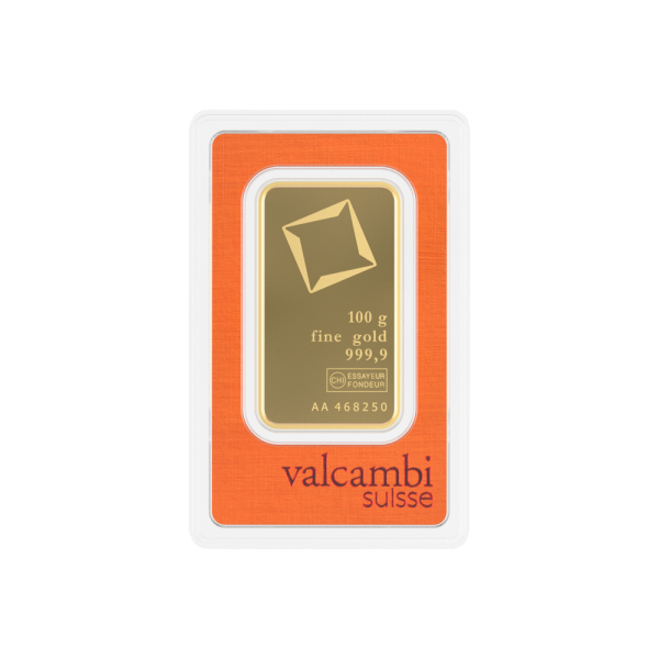100 Gram Valcambi Gold Bar