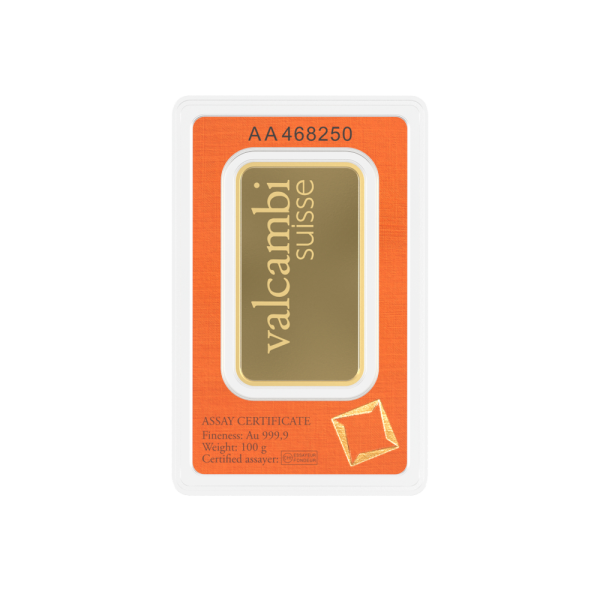 100 Gram Valcambi Gold Bar
